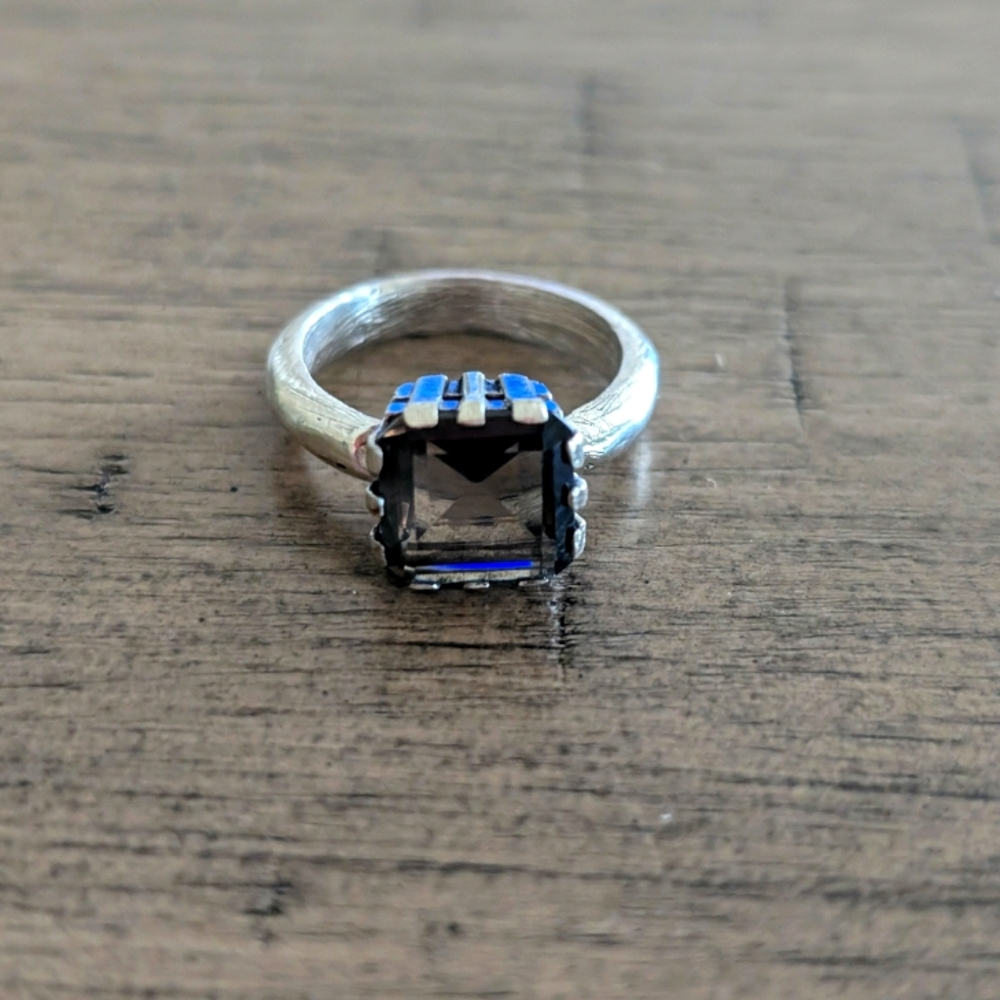 Sterling Silver Smokey Quartz Ring